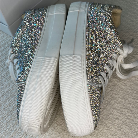 Betsey Johnson, Rhinestone tennis shoes, with box, SB-SIDNY 998075, women 7.5 - Picture 9 of 17